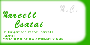 marcell csatai business card